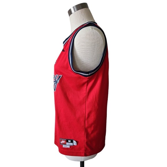 Womens Medium Throwback Jason Kidd New Jersey Red NBA Basketball Jersey 2002 - Picture 4 of 6